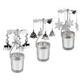 thumbnail image 1 of Portavelas Soledad Giratorio Metal 3 Uds Candelabro Adorno Navidad, 1 of 10