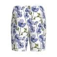 thumbnail image 2 of Haiem Blue Flax Flowers Men's Pajama Short with Soft Woven Cotton Elastic Waistband Sleep Short-Medium, 2 of 9