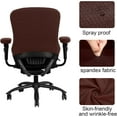 thumbnail image 5 of 4 Pieces Computer Office Chair Covers Set Universal Protective Stretchable Chair Seat Covers Desk Chair Armrest Covers Slipcovers Pads Office Cushion Backrest for Boss Rotating Chairs, 5 of 6