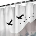 thumbnail image 3 of Cool Winter Fun Gray Fog Magic Tree Shower Curtains for Bathroom All Seasons Country Bathroom Shower Curtain Sets Waterproof Fabric Decor 72×72in with 12 Hooks, 3 of 4