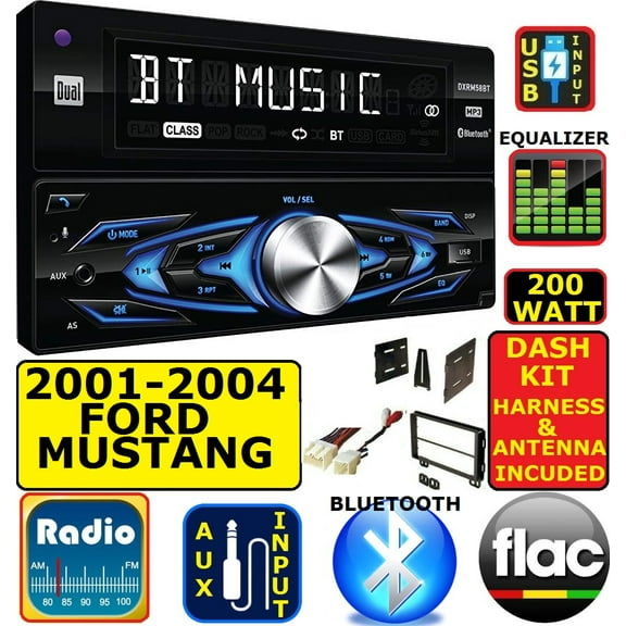 01-04 FORD MUSTANG BLUETOOTH USB AUX CAR RADIO STEREO PACKAGE