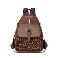 thumbnail image 3 of PRIYAL Laptop Backpack for Women Travel Leather Backpack Work Computer Backpacks for Business Black With Leopard, 3 of 8