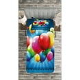 thumbnail image 3 of Ambesonne Fun Quilted Bedspread Set 2 Pcs, Vibrant Colored Balloons, Twin Size, Multicolor, 3 of 3