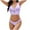 Purple, variant on WREESH Womens Two Piece Swimsuit Fashion Solid Padded Push Up Bikini Sets Swimwear Beachwear Bathing Suit Sky Blue