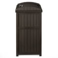 thumbnail image 2 of Suncast Trash Hideaway Outdoor 33 Gallon Garbage Waste Can Bin, Java (10 Pack), 2 of 10