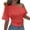 X183 Watermelon Red, variant on Glisme Women T-Shirt Solid Color Short Sleeve Asymmetrical Off One Shoulder Crop T-Shirt Summer Fashion Women Tees Size L Beige