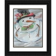 thumbnail image 1 of Seay, Anne 19x24 Black Ornate Wood Framed with Double Matting Museum Art Print Titled - Snowman, 1 of 4