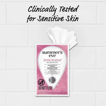 Summer's Eve Feminine Cleansing Wipes, Simply Sensitive, 16 Count