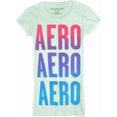 thumbnail image 1 of Aeropostale - Camiseta gráfica para mujer con purpurina Aero, blanca, pequeña, 1 of 1