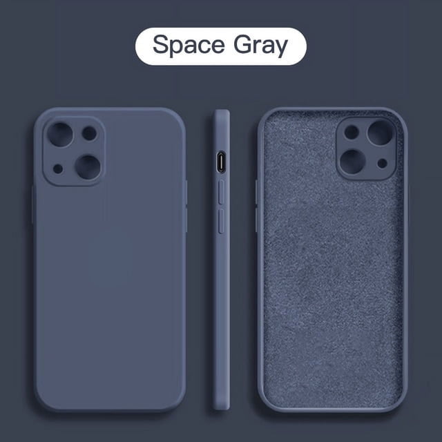 Original Square Liquid Silicone Phone Case For iPhone 14 13 12 Pro Max Mini Plus 2023 Shockproof Back Cover