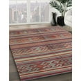 thumbnail image 2 of Ahgly Company Indoor Round Contemporary Fire Brick Red Southwestern Area Rugs, 7' Round, 2 of 6