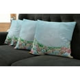 thumbnail image 2 of Ambesonne Garden Throw Pillow Cover 4 Pack, Meadow Daisies Pansies, 24", Multicolor, 2 of 6