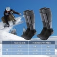 thumbnail image 5 of Reamphy Ski Socks for Women Men 2 Pairs- Warm Thermal Over-the-Calf Long Snow Socks for Snowboarding, Hiking, Hunting (Gray Gray, 6-11), 5 of 6
