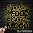 thumbnail image 4 of Craftnamesign Good Food Good Mood Metal LED Light, Custom Shop Name Sign Outdoor, Bakery Shop Decor, 4 of 5