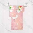 thumbnail image 5 of GZHJMY 3-Piece Towel Set,Floral Pattern Bath Towel Sets, 1 Bath Towel, 1 Hand Towel, 1 Washcloth, Pink Tulip White Daisy Flower Absorbent Soft Towels Quick Drying for Bathroom, 5 of 7