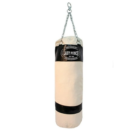 Last Punch Heavy Duty Black Canvas Boxing Punching Bag with (Best Punching Bag For Women)