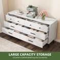 thumbnail image 2 of Uforic 6-Drawer Double Wood Dresser Storage Cabinet, Chest of Drawers for , White, 2 of 8