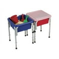 thumbnail image 2 of ECR4Kids Assorted Colors Sand and Water Adjustable Activity Play Table Center with Lids, Square (2-Station), 2 of 3