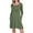 Army Green, variant on Aiyino Women Casual Swing Dresses Beach Cover up Loose Long Sleeve Midi Dress with Pocket