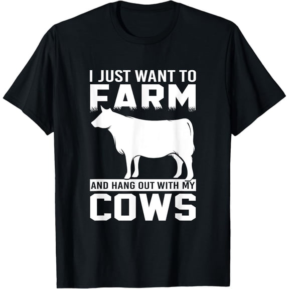 Playful Comfort Tee - I Just Want To Farm And Hang Out With My Cows T-Shirt