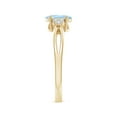 thumbnail image 3 of Angara Natural 0.6 Ct. Aquamarine with Diamond Solitaire Ring in 14K Yellow Gold for Women (Ring Size: 3.5), 3 of 9