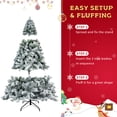 thumbnail image 5 of 7.5FT Hinged Artificial Fir Chritmas Tree, Snow Flocked Artificial Holiday Christmas Tree w/1,346 Branch Tips, 5 of 9