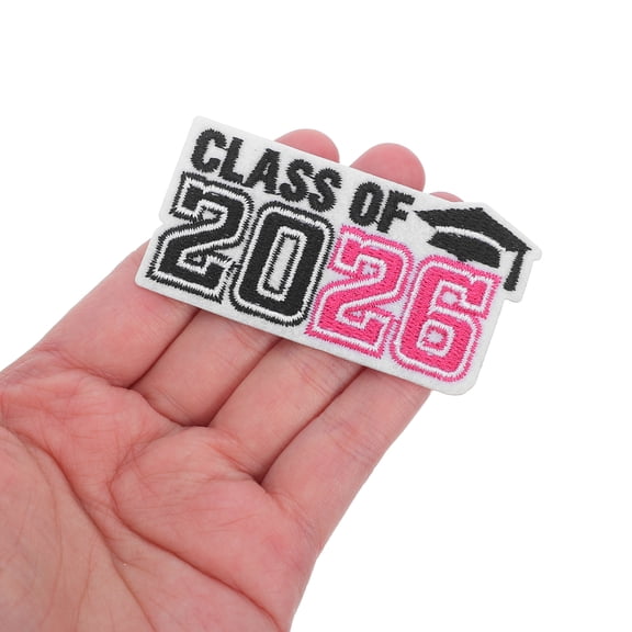 DEEPCRAFF 8Pcs Class of 2026 Graduation Iron on Patches Embroidered Applique for Jeans Hats Jackets