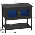 thumbnail image 6 of 40-50 Gallon Fish Tank Stand, Aquarium Stand with Cabinet Accessories Storage, Heavy Duty Metal Frame, Reptile Terrarium Stand, 37.5" L*18.89" W Tabletop, 880LBS Capacity, Black, 6 of 7