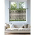 thumbnail image 4 of Sheer Curtains 45 Inch Length, St. Patrick's Day Semi Sheer Curtains Light Filtering Window Treatment, Spring Shamrock Vintage Black White Plaid Privacy Voile Drapes for Living Room 52x45 Inch, 4 of 7