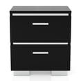 thumbnail image 2 of Furniture of America Elsah Wood Nightstands in Black (Set of 2), 2 of 8