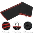 thumbnail image 4 of Uxcell 20"x16" Tri-fold Golf Towel Microfiber Waffle Pattern Towels Absorption Soft Towel with Clip Black, 4 of 6