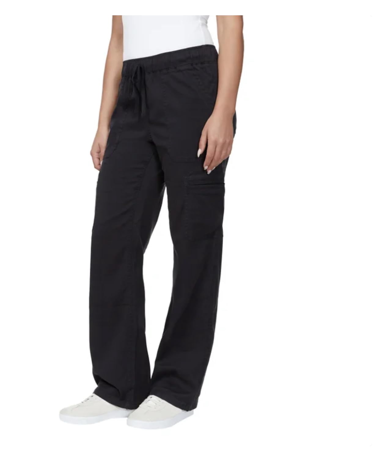 Buffalo David Bitton Women's Tencel Pull-On Cargo Pant (US, Alpha, Medium, Regular, Regular, Black)
