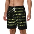 thumbnail image 2 of Balery American Flag Camo Mens Swim Trunks Swim Shorts for Men Quick Dry Inseam Beach Shorts with Compression Liner Pocket-Small, 2 of 9