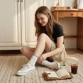 thumbnail image 5 of 5 Pairs Women's Ruffle Socks, Cute Casual Dress Floral Ankle Socks, Breathable Cool Casual Cotton Cute Socks, for Women and Teen Girls Gift, 5 of 8