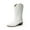 WHITE-PU, variant on Women's Mid Calf Boots Cowboy Cowgirl Embroidered Western Boots