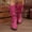 #329-Hot Pink, variant on Wowcloth Women's Knee High Boots - Multi-Color Buckle Design with Chunky Heel and Suede Texture, Vintage Style Casual Fashion Boots for Autumn Winter