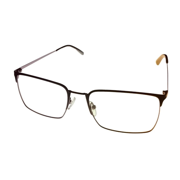 Jones New York Men Ophthalmic Black Gunmetal Rectangle Metal Eyewear, J362. 58mm