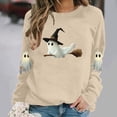 thumbnail image 2 of Jsaierl Halloween Sweatshirts for Women Plus Size Ghost Graphic Pullovers Trendy Loose Fit Crewneck Long Sleeve Sweater Tops Halloween Costumes, Sizes S-2XL, 2 of 6