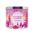 thumbnail image 2 of Bath & Body Works Strawberry Snowflakes 3-Wick Scented Candle with a Marbela Himalayan Salts Springs Bar Soap, 2 of 4