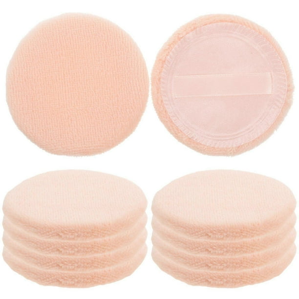10PCS Pure Cotton Suede Powder Puffs Round Loose Powder Puffs Supple Powder Puffs