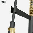 thumbnail image 6 of VIGO Edison Pro 20 in. Single Handle Pull Down Sprayer Kitchen Faucet in Matte Brushed Gold and Matte Black-VG02052MGMB, 6 of 15