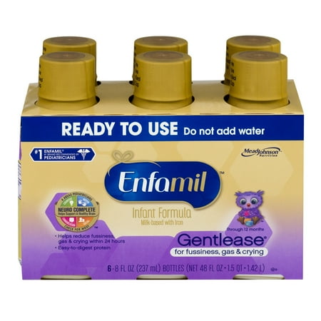 Enfamil Gentlease Ready to Use Infant Formula 6-8 fl. oz. Bottles