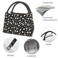 thumbnail image 4 of Yiaed Daisy Print Lunch box lunch bag Portable Insulated Lunch Box for Women Men Cooler Tote Bag with Front Pocket for Work Picnic Travel, 4 of 6