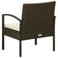 thumbnail image 3 of vidaXL Garden Chair with Cushion Poly Rattan Brown, 3 of 5