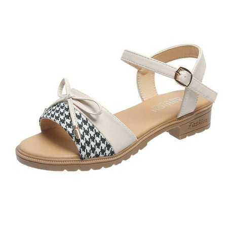 

WANYNG Ladies Shoes Summer Beach Sandals Bow Mesh Buckle Strap Breathable Casual Sandals Womens Sandals Shoes Womens Fuzzy Sandals with Strap