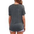 thumbnail image 4 of Vêtements de Grossesse Offres de l'Action de Grâce Liquidation Été Vêtements de Maternité pour Femmes Col Rond Manches Courtes Volants Pli Hauts de Grossesse, 4 of 5