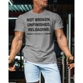 thumbnail image 3 of Gymish Not Broken Men’s Workout T-Shirt – Funny Gym Shirt, Lifting Tee, Deadlift Fitness & Bodybuilding Top, 3 of 6