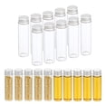thumbnail image 1 of 20ml Clear Glass Vials, 20 Pack Small Liquid Sample Vial with Screw Caps Leak-Proof Bottles Empty Jars Powder Container, Silver, 1 of 6