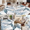 thumbnail image 6 of Sea Turtle Washable Living Room Rugs 5'x8', Starfish Seagrass Coral Low Pile Throw Large Area Rug Non-Slip Sturdy Edge Binding Carpet for Living Room Kitchen Office, 6 of 9