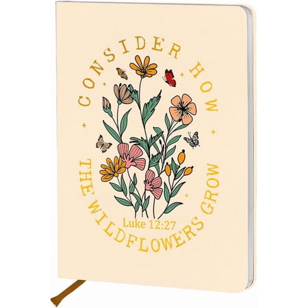 Inspirational Notebooks for Note Taking Christian Gifts for Women | Flower Wide Ruled Notebooks Travel Journal Hardcover Hard Shell Notebook Diary for Writing Work